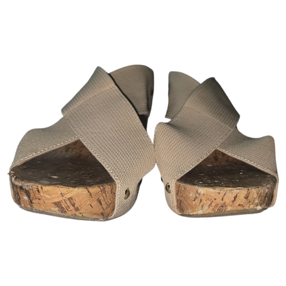 Women's Montego Bay Club TALLY Beige Wedge Sandals Size 8 1/2 - Picture 5 of 9